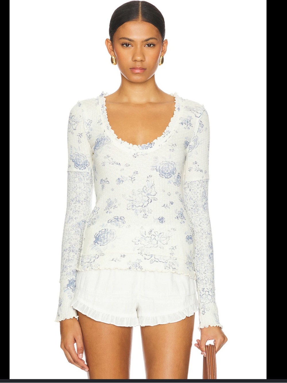 Free People - x We The Free Clover Printed Thermal Top |